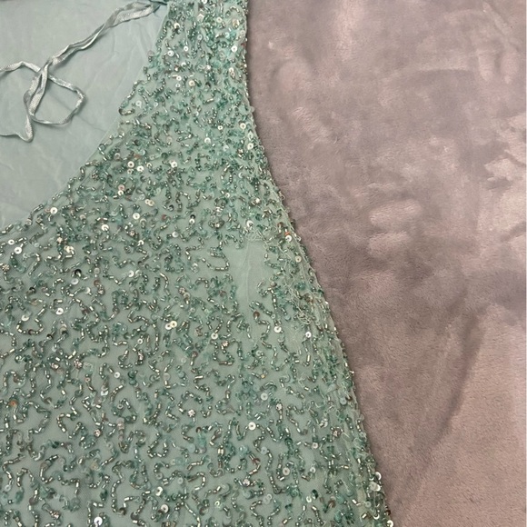 Retrofete Nolan Turquoise Powder Sequin Mini Dress 3158 - Picture 10 of 14